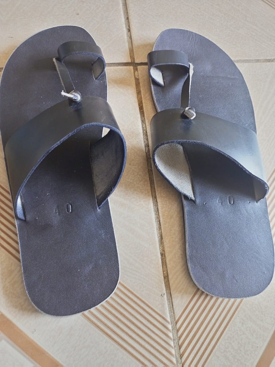 African men black flap sandals