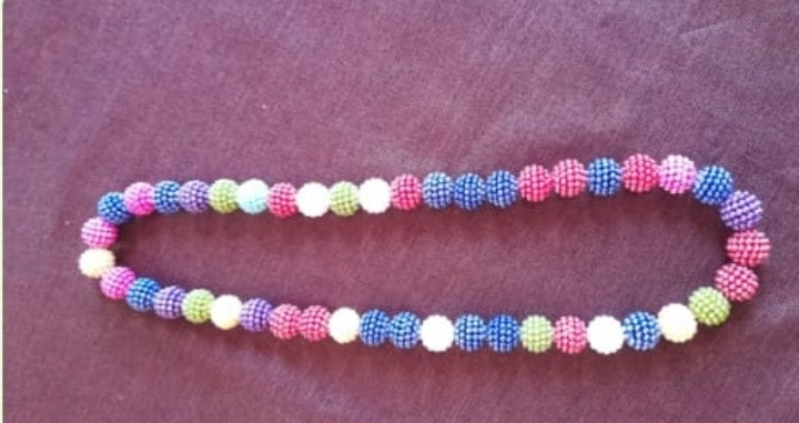 Strawberry Multicolored Beaded Necklace