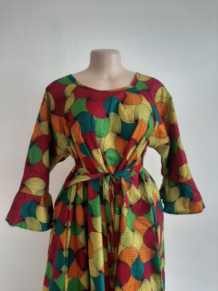 Colourful Ankara Cotton Kitenge Dress