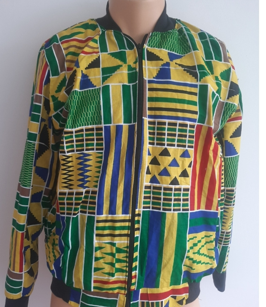 Coloured Kitenge Boyfriend Jacket