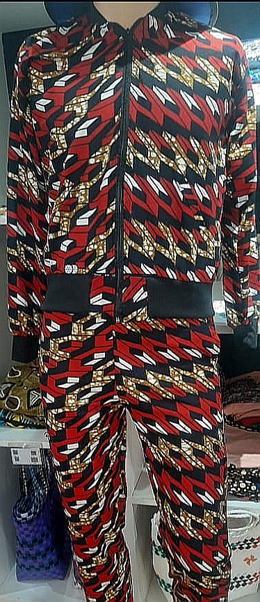 Ankara Bomber Jacket With Matching Pants Set