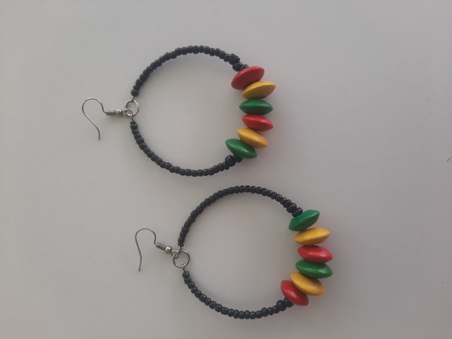 Rasta Color Round Earrings