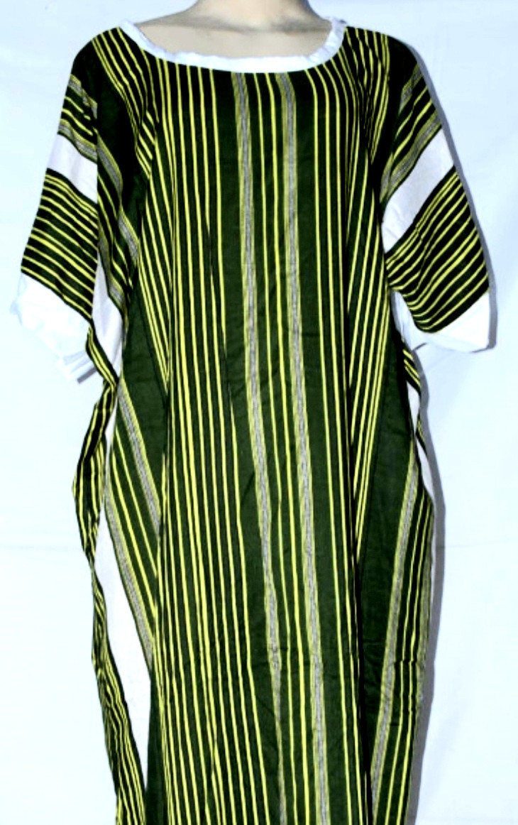 Long Yellow lined  viscose free dress