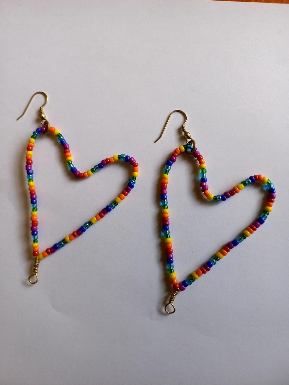 Heart Shaped Beaded Earrings