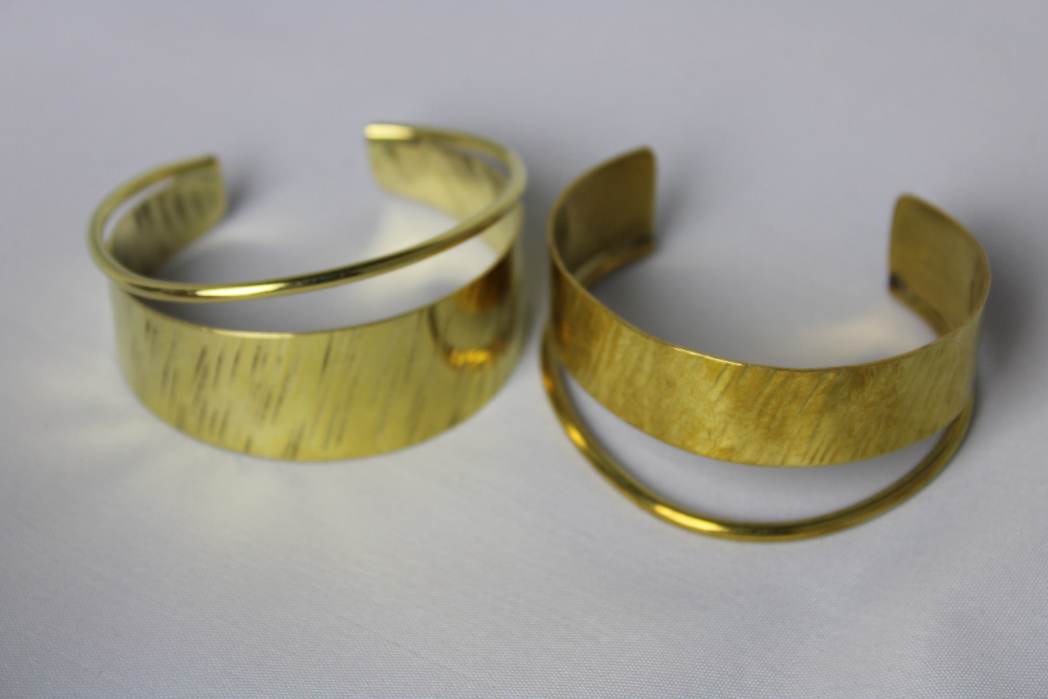 Double Spiral Brass Bracelet