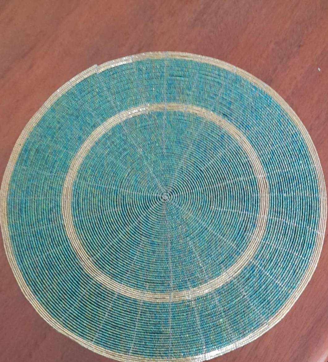 Round Green Table mat