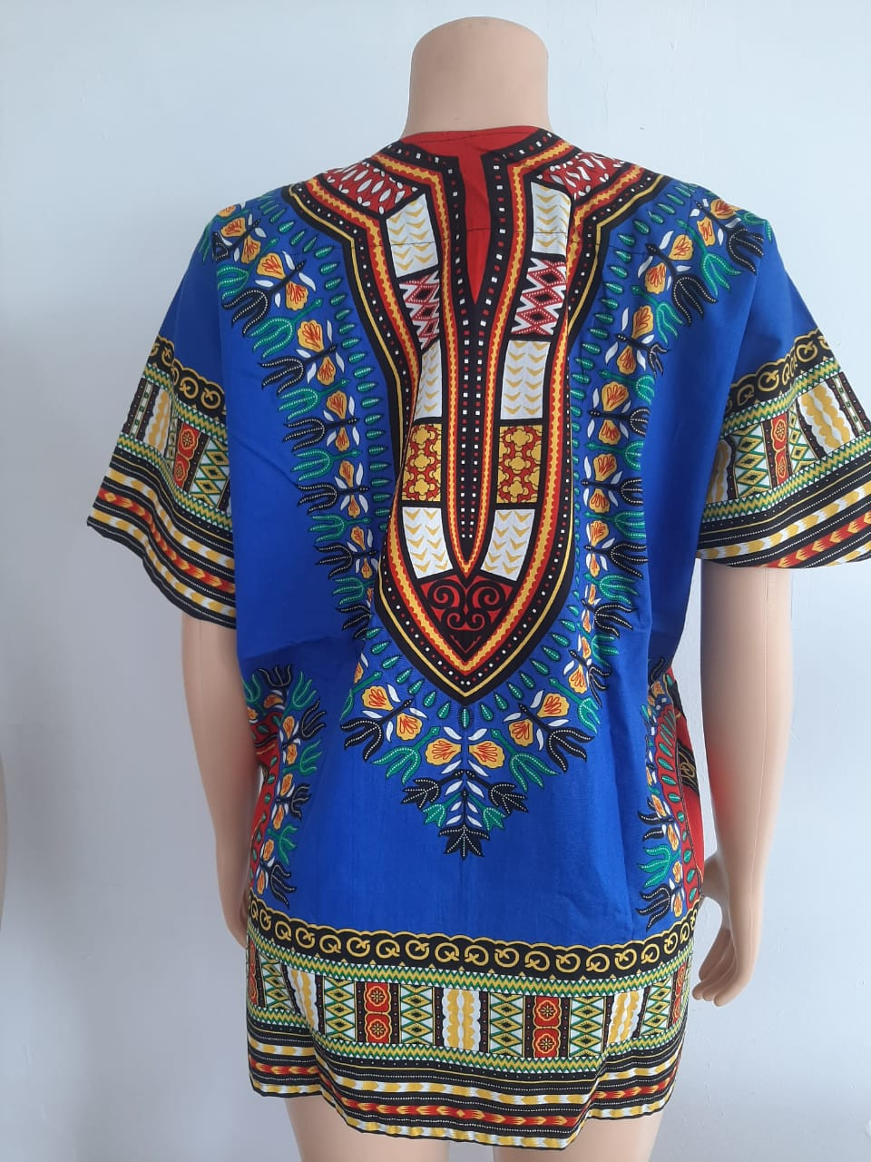 Blue Print Dashiki Shirt