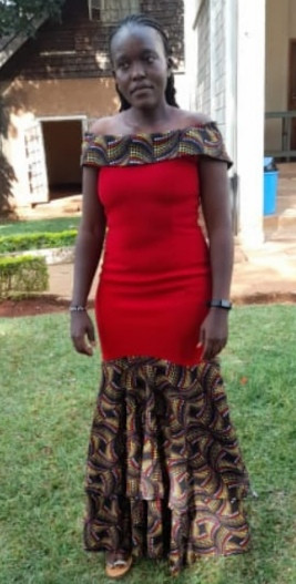 Off shoulder cheap dress kitenge