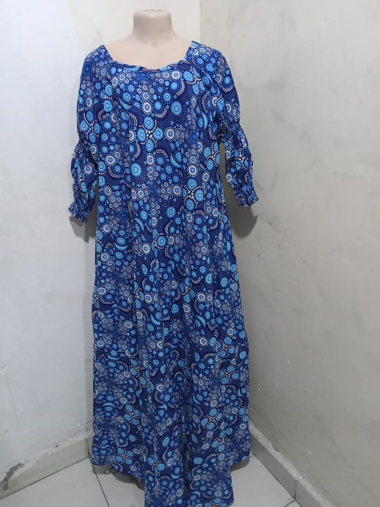 Blue Kente Free Dress
