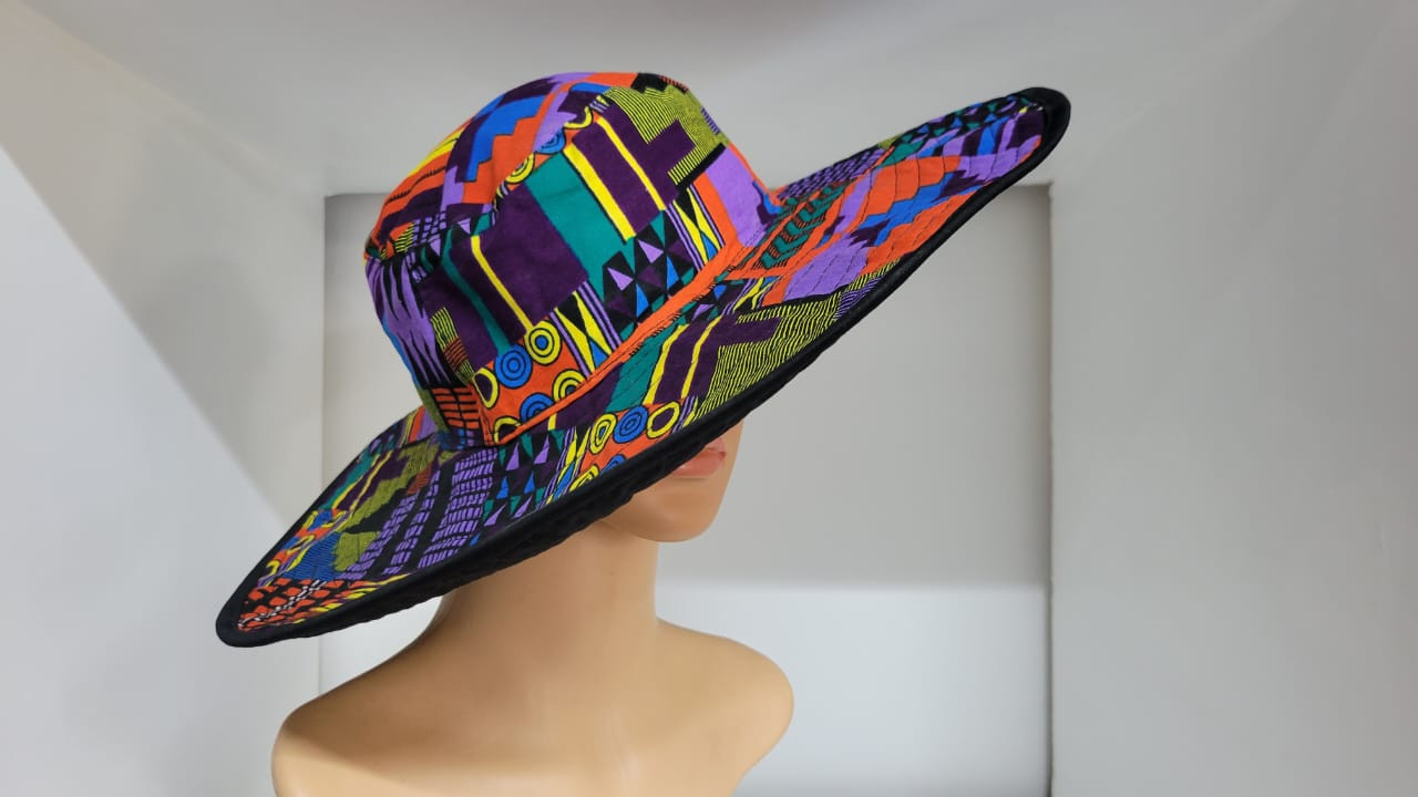 Ankara Hat with Colorful Detail