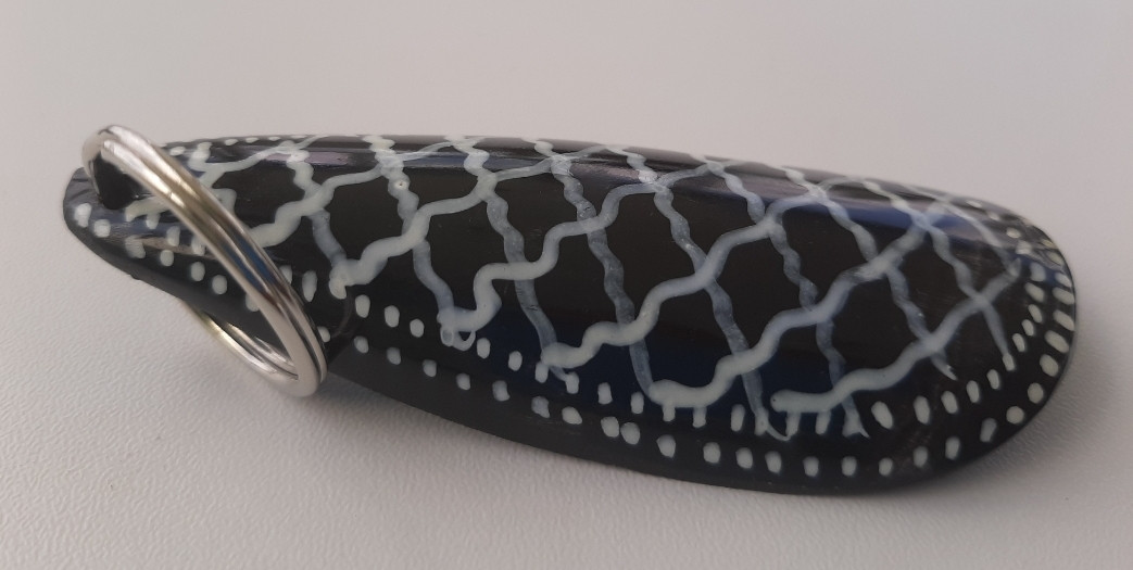 Black Printed Key Holder