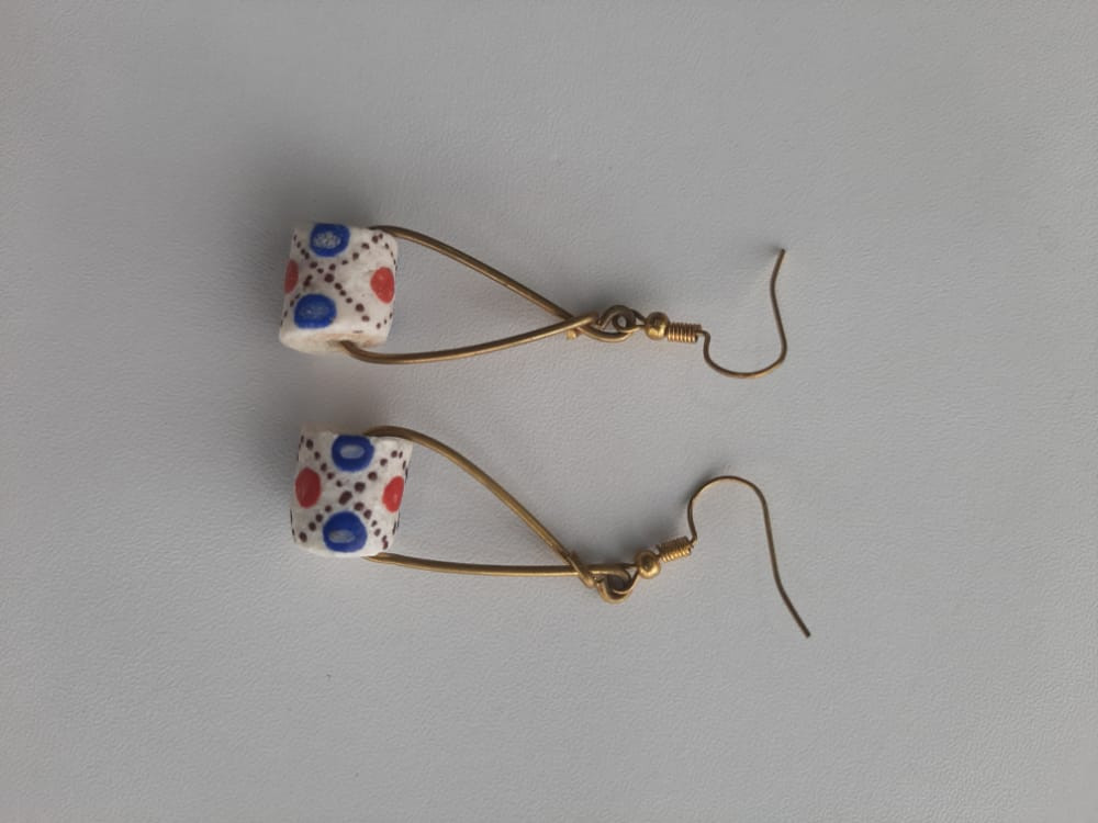 Coloured Stone Bead Earrings