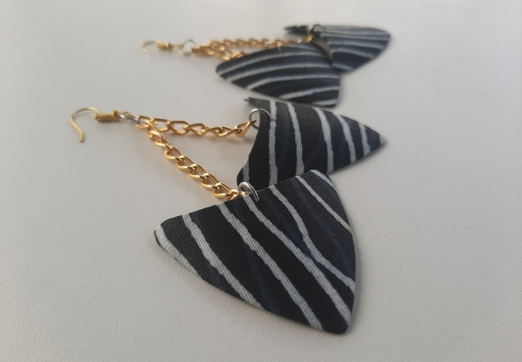 Zebra Print Kitenge Earrings
