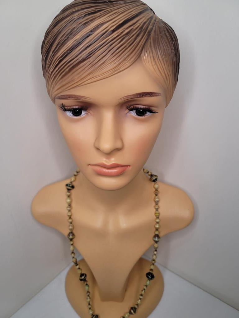 Long Paper Bead Necklace