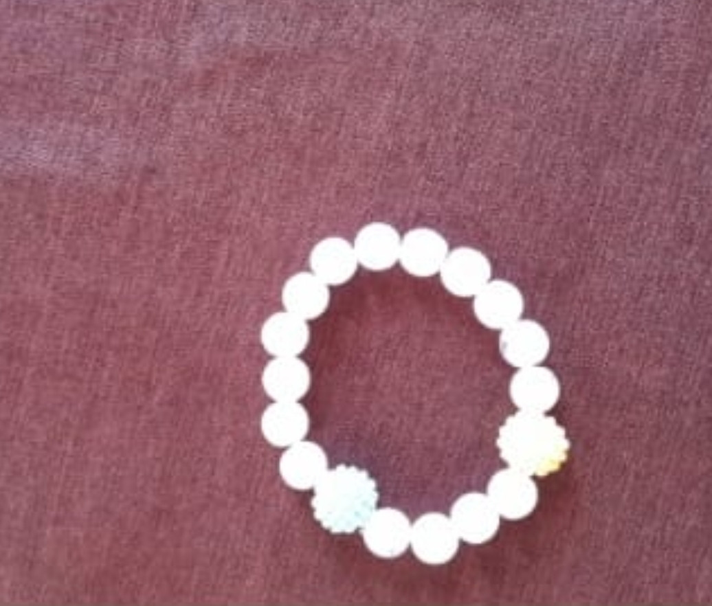 White Dotted StrawBerry Wrist Band