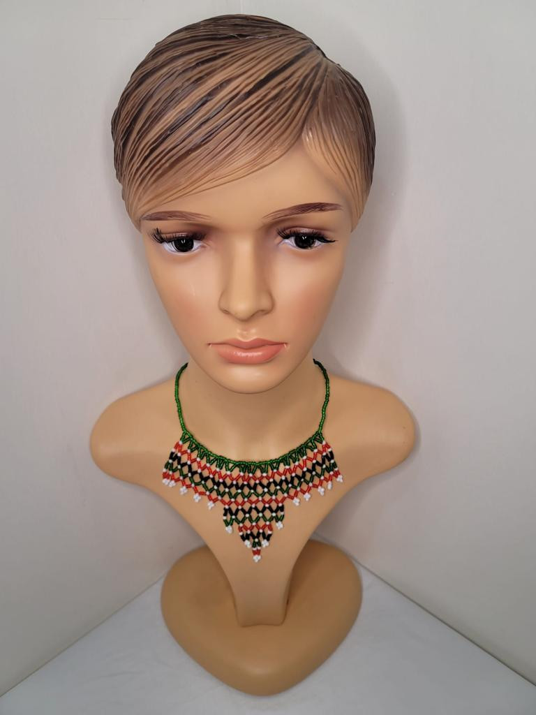 Kenyan Flag Beaded Necklace