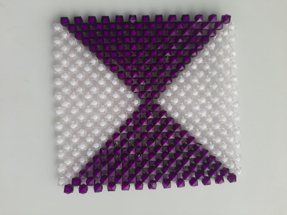 Purple And White Beaded Table Mats