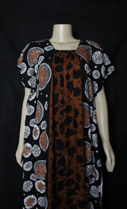 Brown Dotted  Round Print Viscose Free Dress