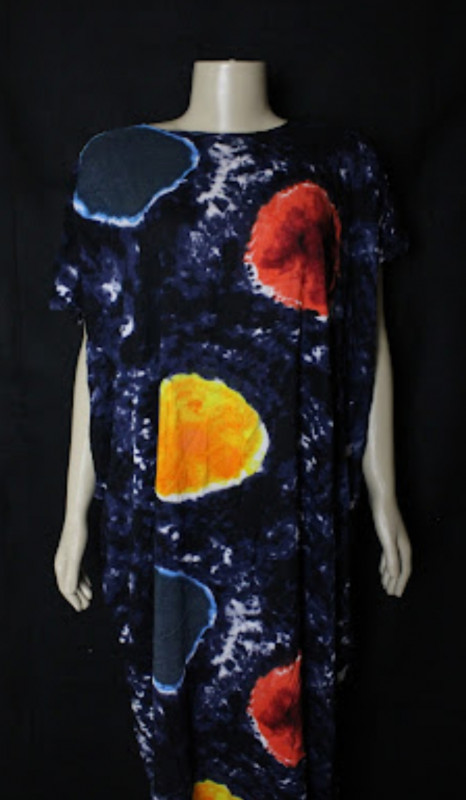 Long Tie and Dye Viscose Free Dress