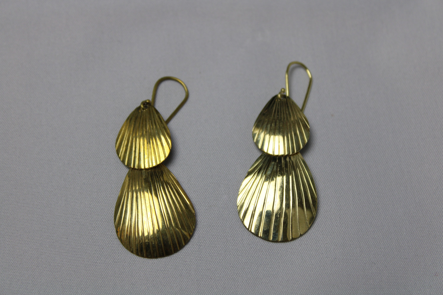 Brass Double Stripes Earrings