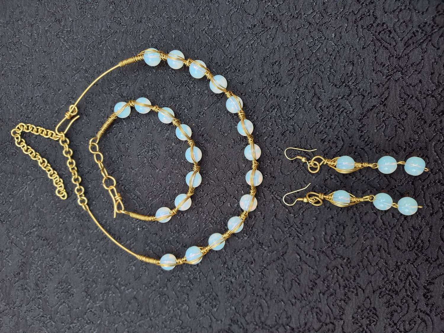Egyptian Light Blue Glass Bead Set