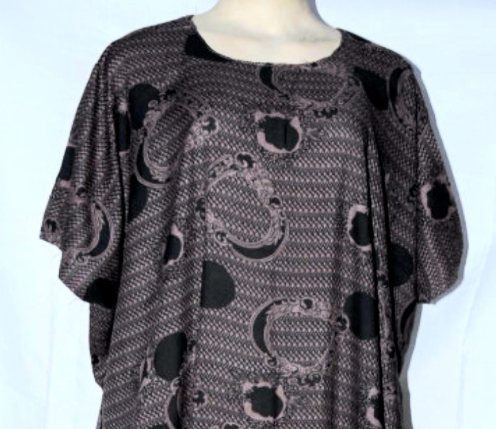 Long Dark dotted viscose free dress