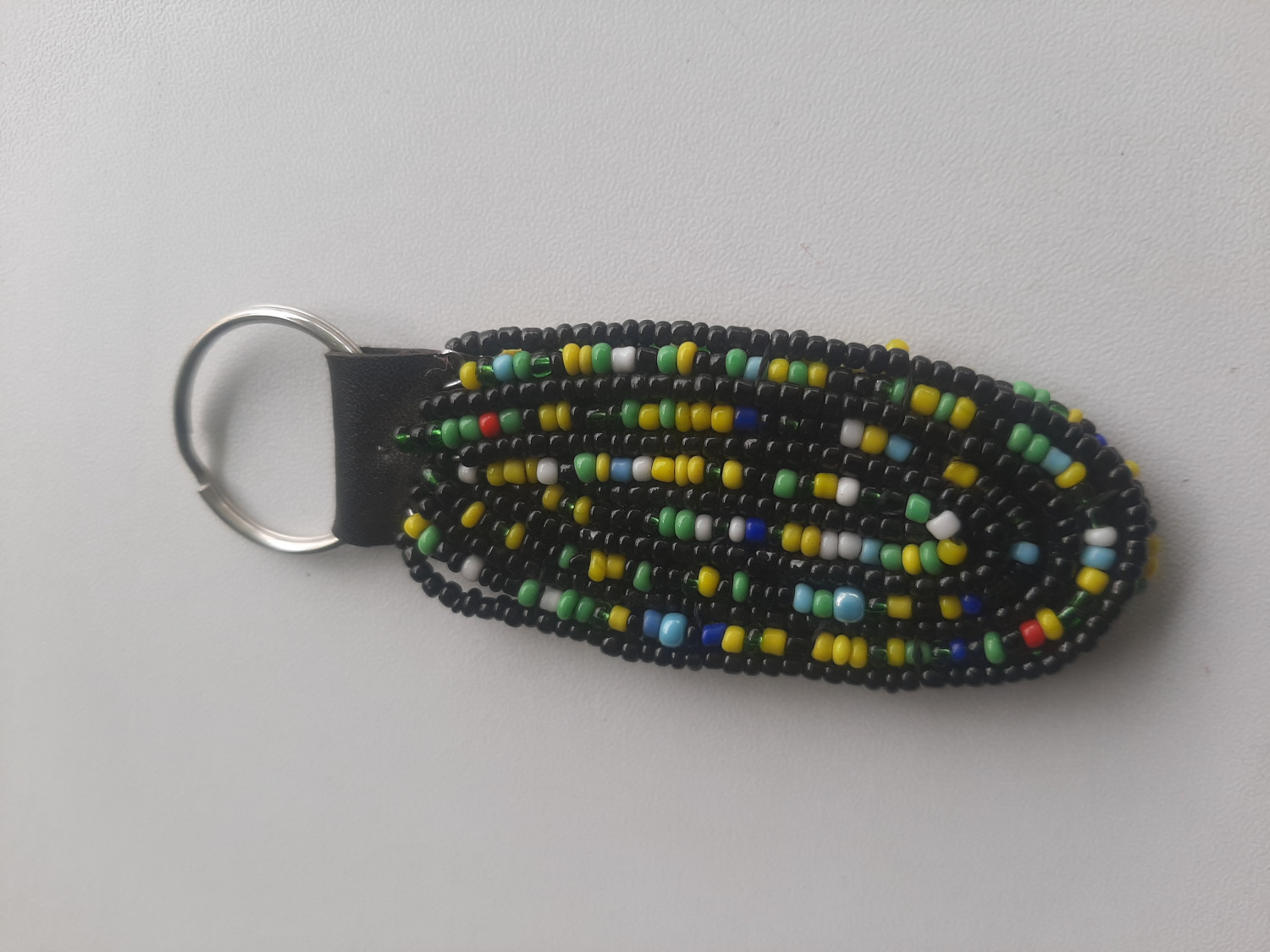 Leather Beaded Key Holder