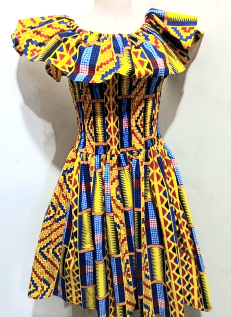 Colorful Kente Mini-Dress