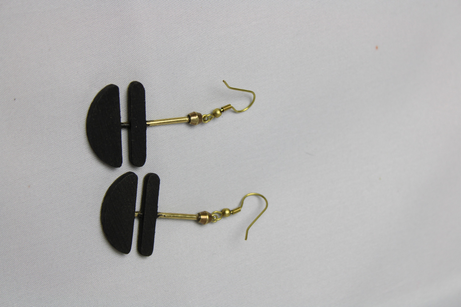 Wood and Brass Egyptian Earrings