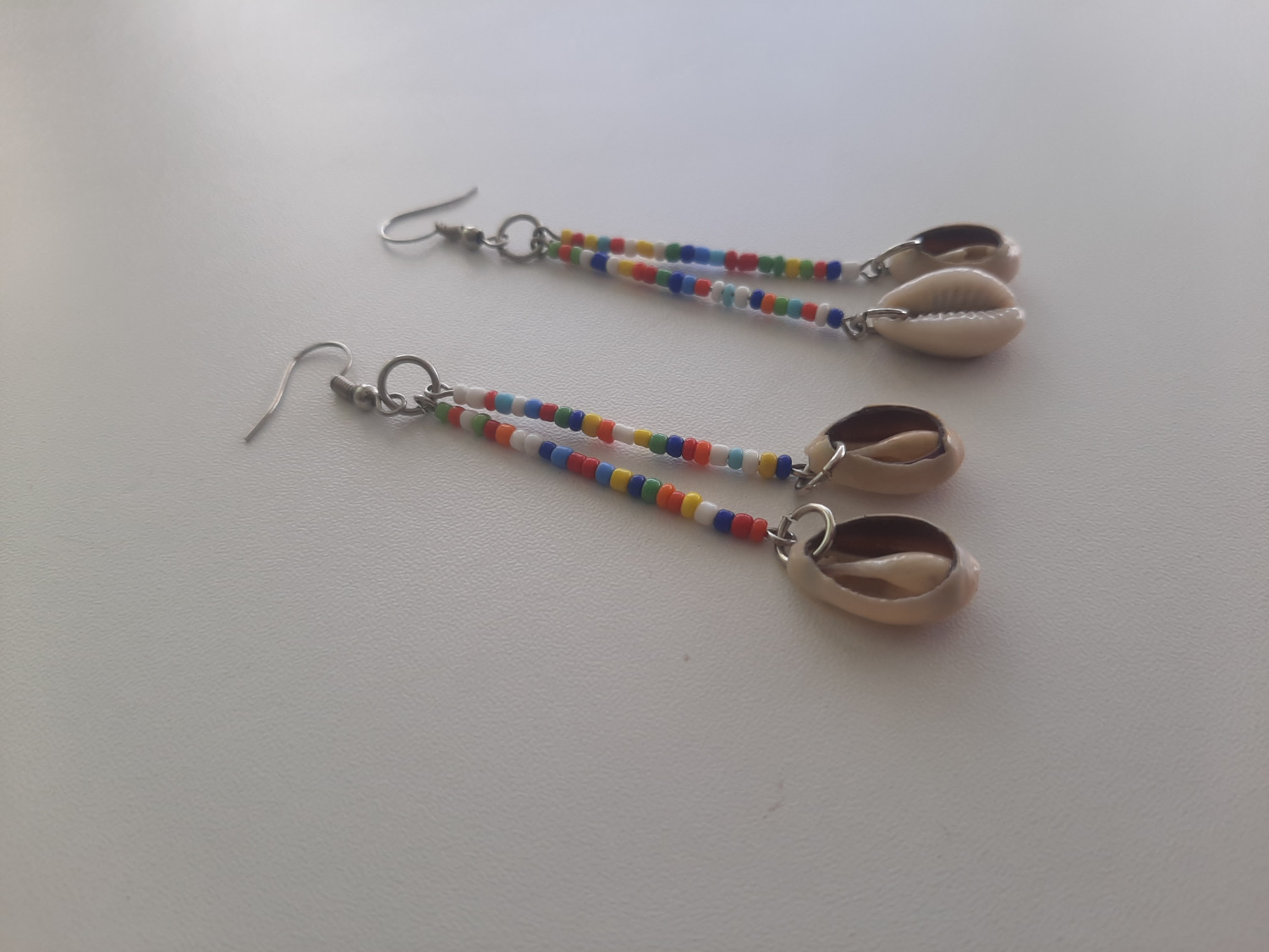 Shell Multicoloured Beaded Earrings