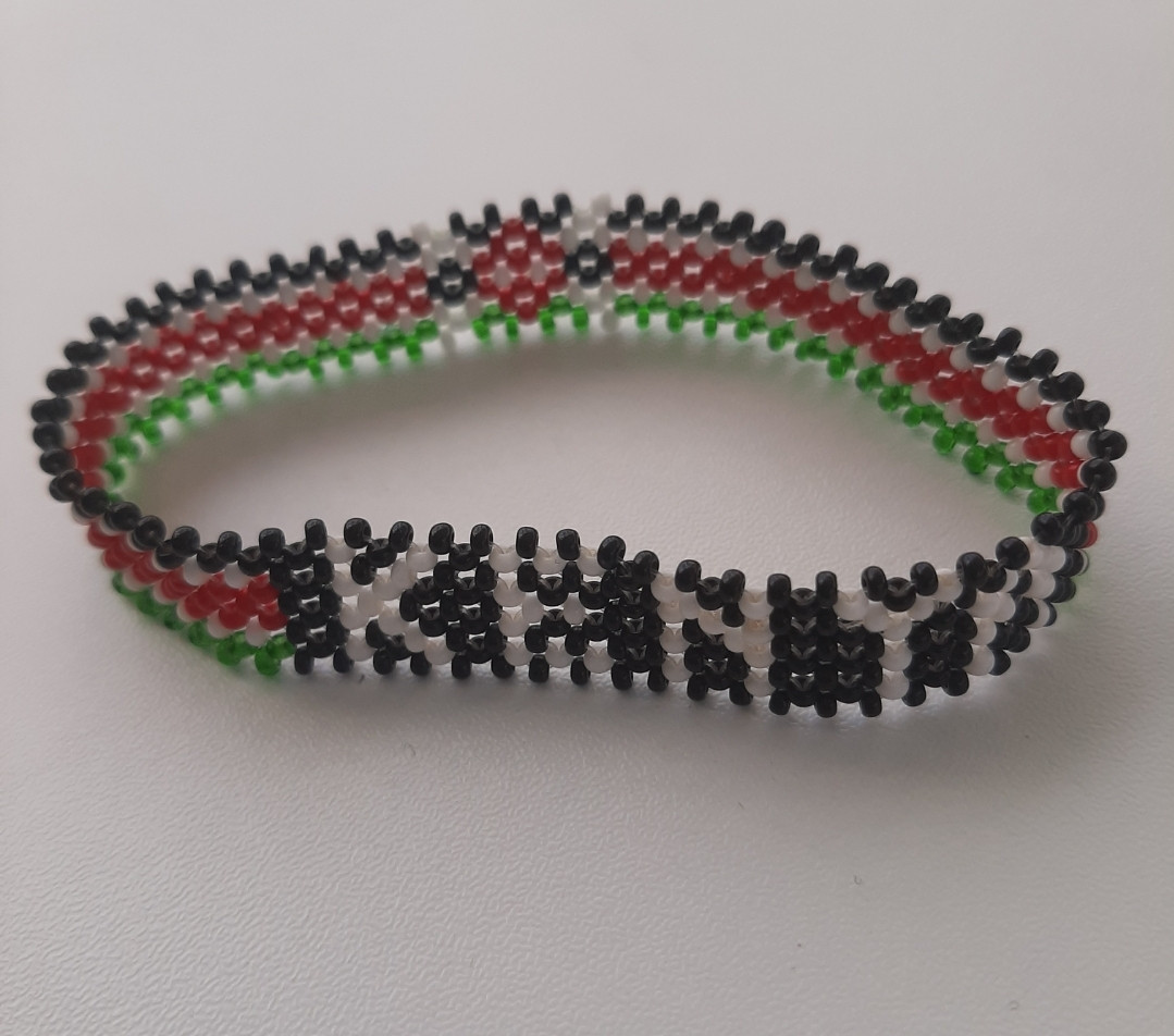 Kenya Flag Beaded Bracelet