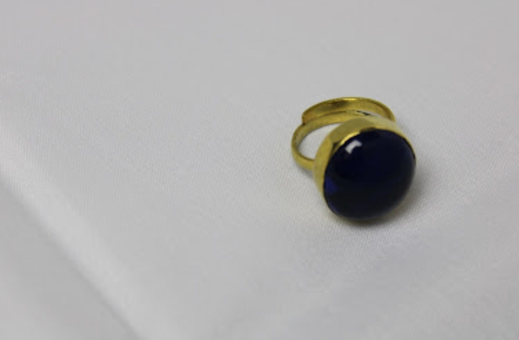 Glass Glossy Blue Ring