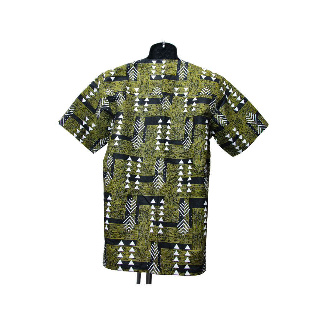 Ankara Green Tribal Shirt