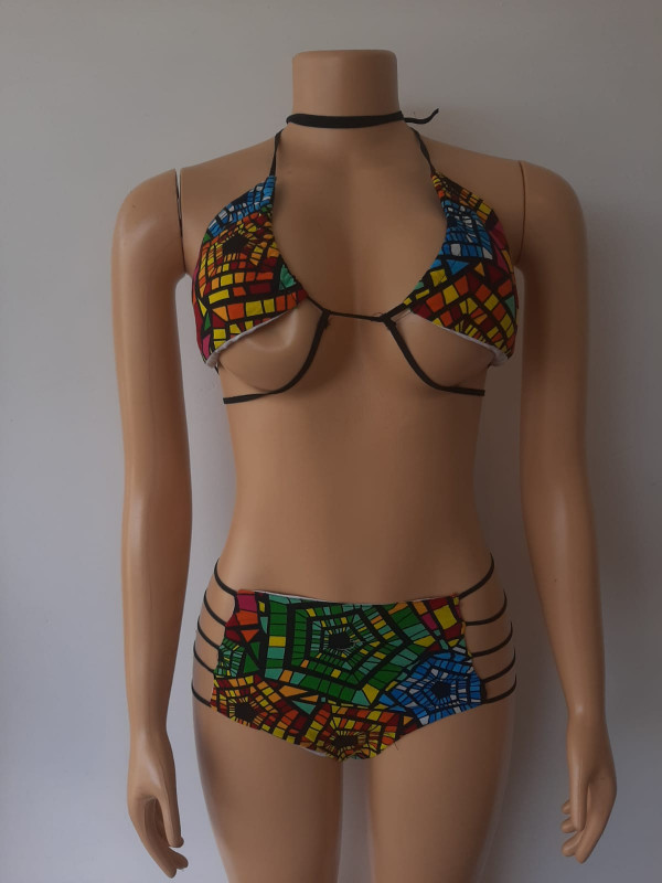 Two Piece Ankara Swimwear