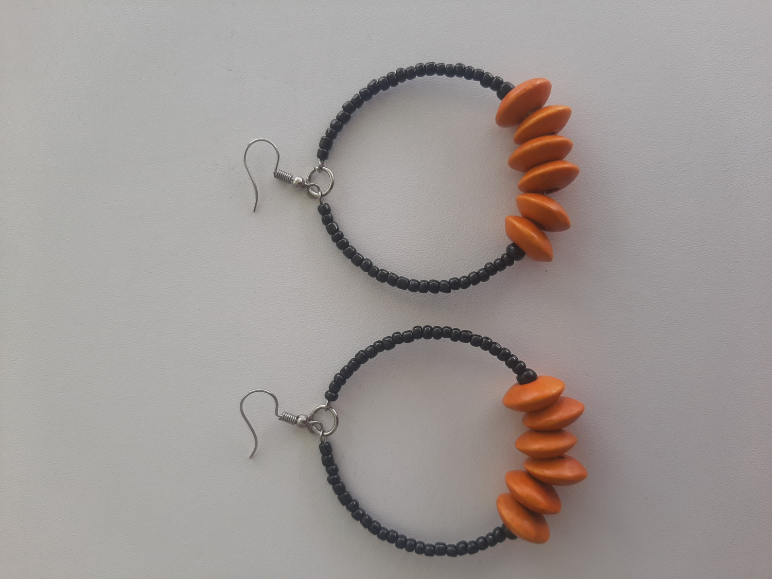 Orange Style Round Earrings