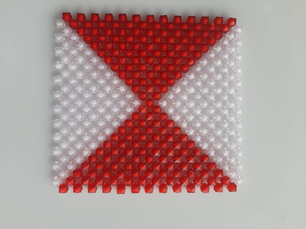 Red And White Beaded Table Mats