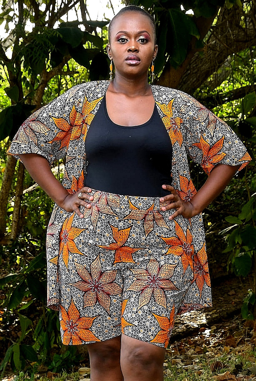 Ankara Short and Cover Coat