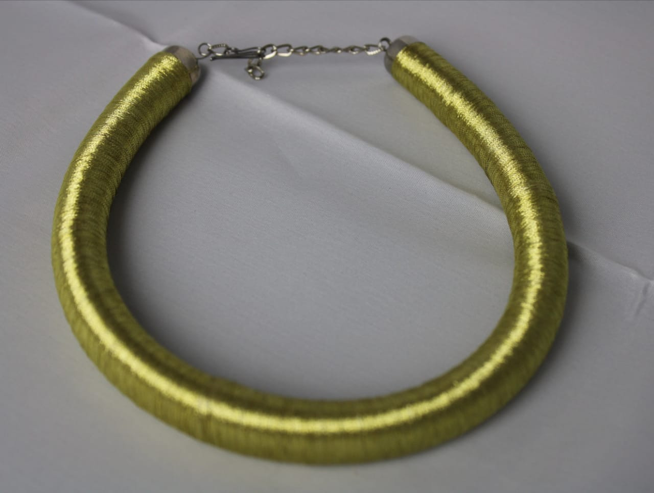 Gold Silk Thread Choker